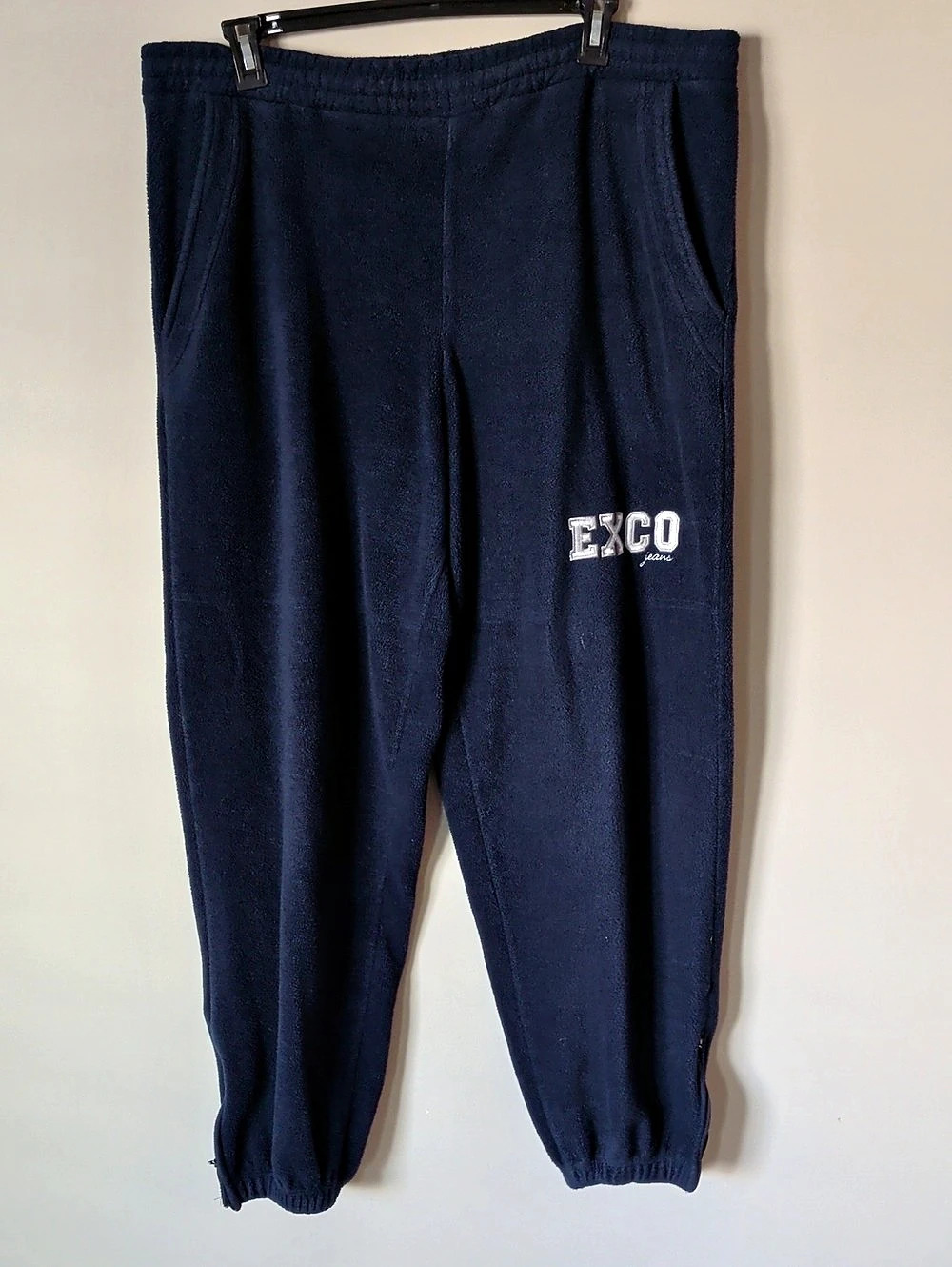 Vintage 90s EXCO Fleece Jogger Pants in Blue